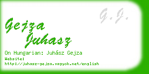 gejza juhasz business card