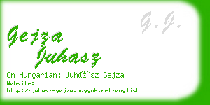 gejza juhasz business card